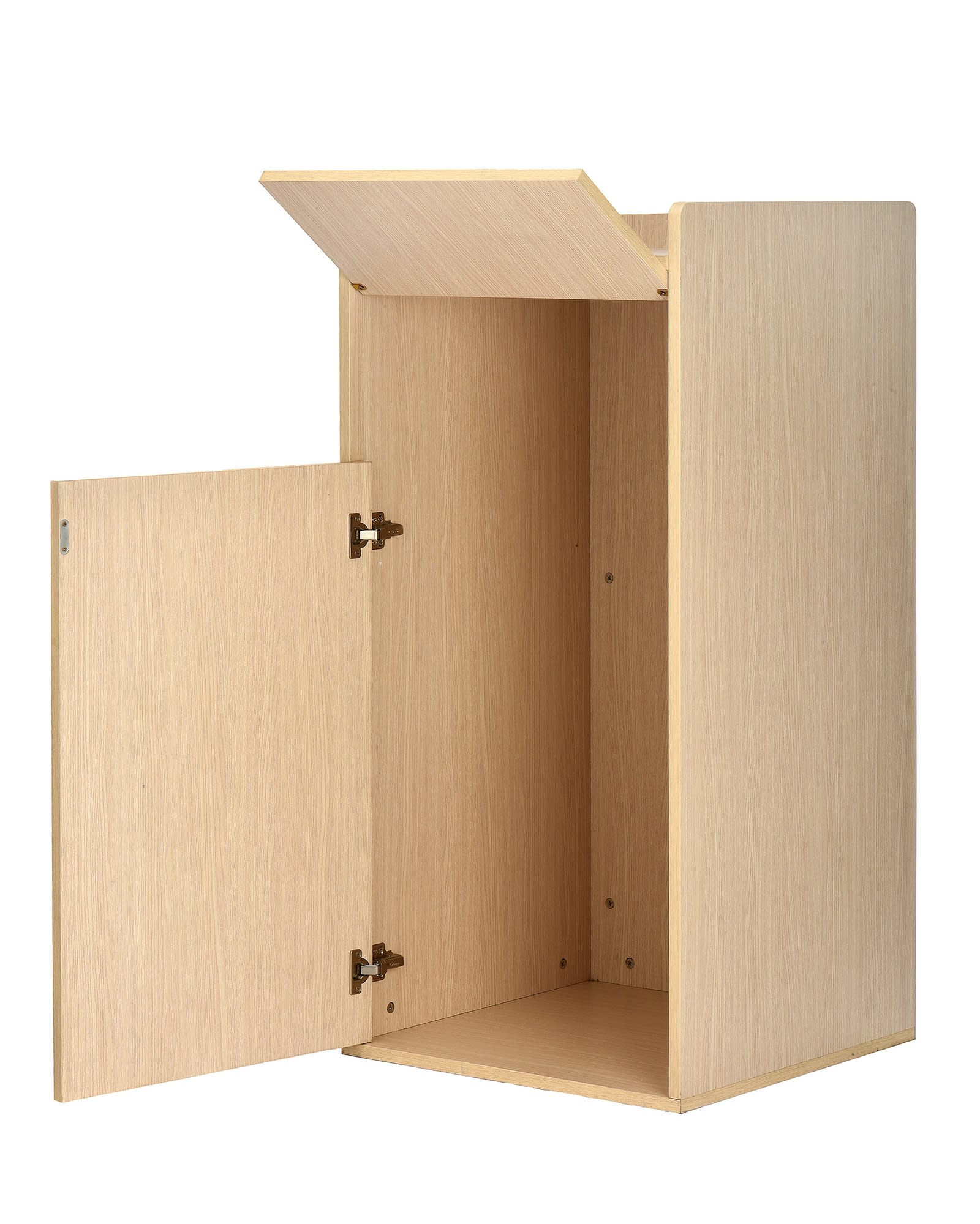 GuestSupply US | Alpine Industries 40 Gallon Oak Finish Wooden